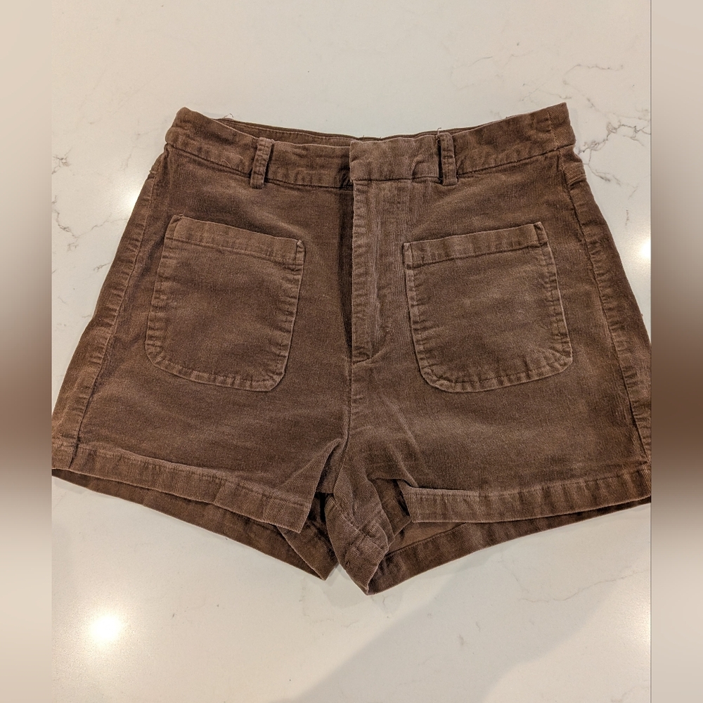 Lumiere Brown High-Waist Women's Shorts